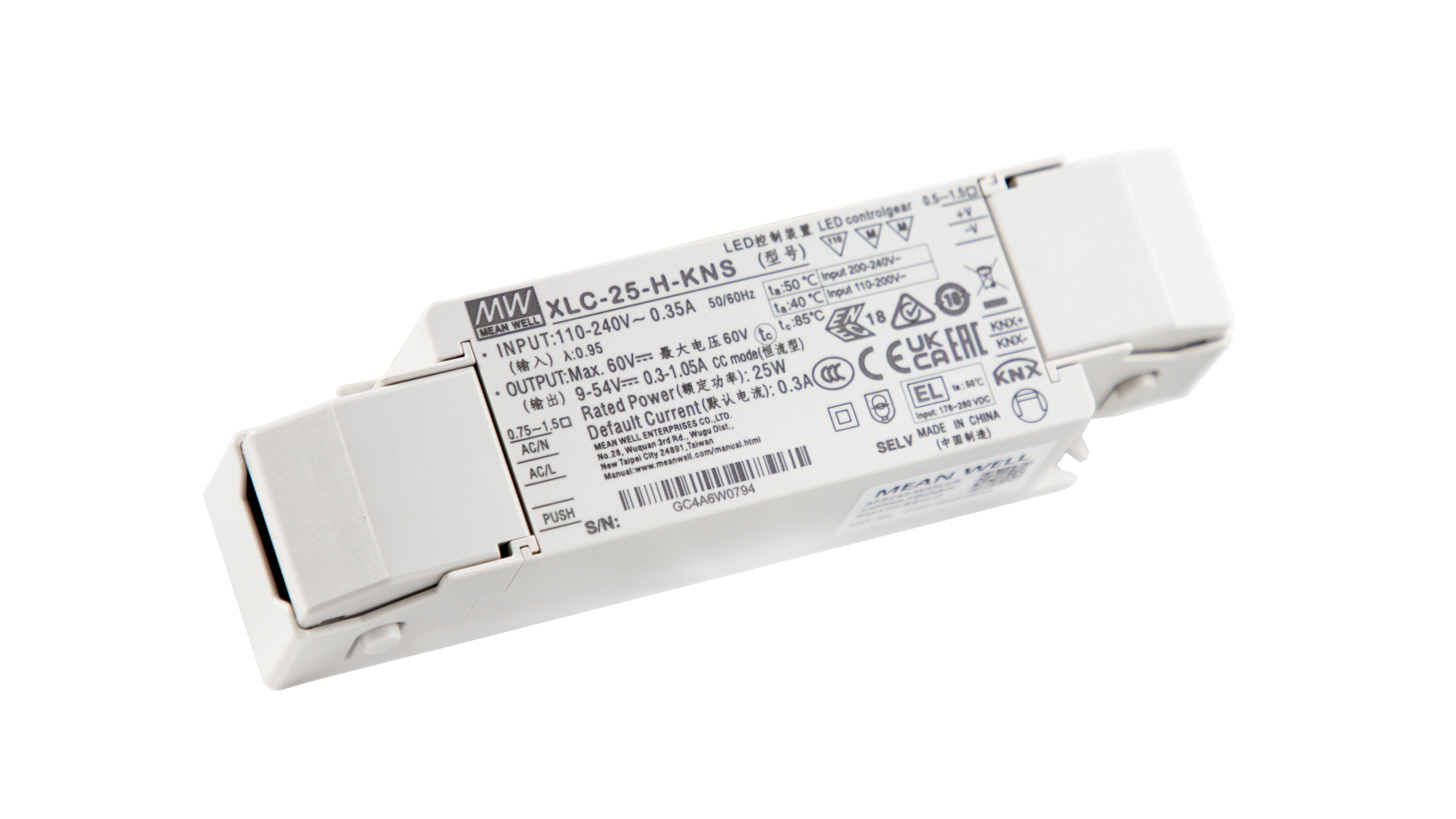 25W LED Treiber 300mA bis 1050mA / 9V...54V, KNX, independent