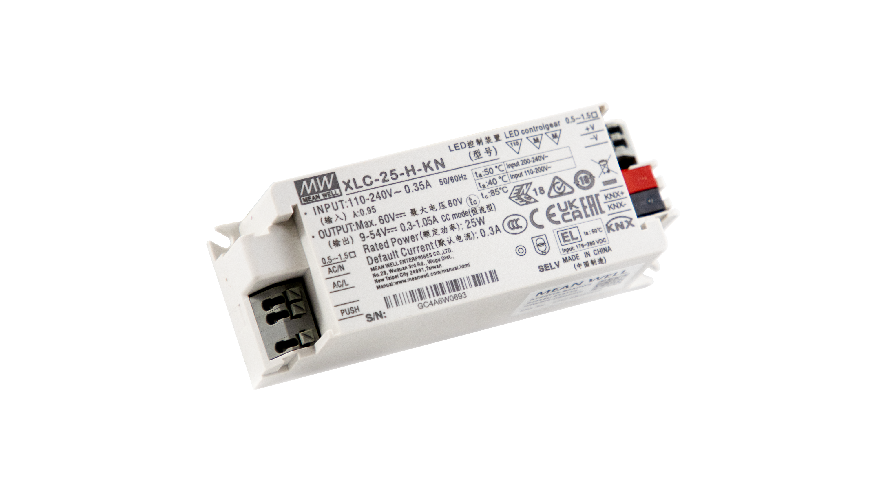 25W LED Treiber 300mA bis 1050mA / 9V...54V, KNX, Built-in