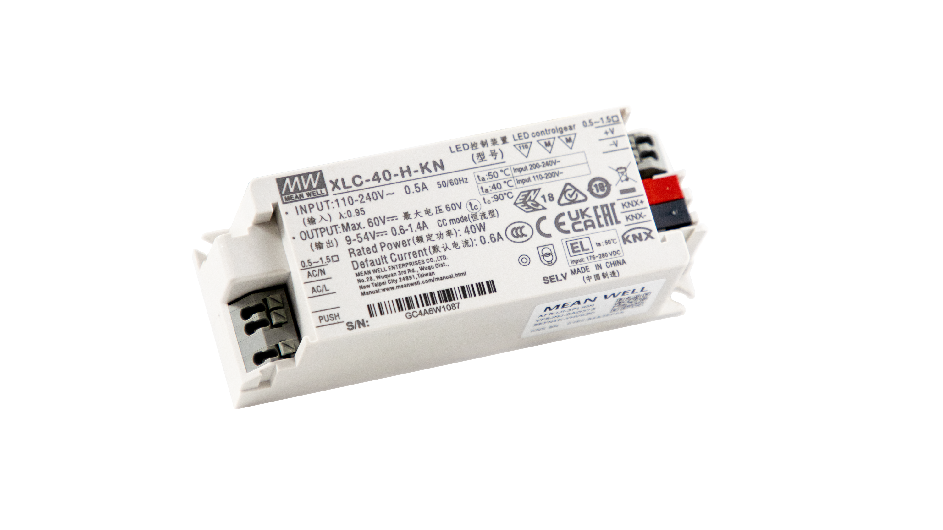 40W LED Treiber 600mA bis 1400mA/9V...54V, KNX, Built-in