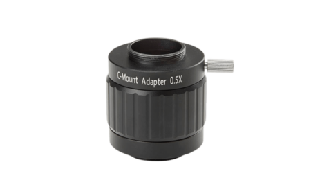 C-Mount-Adapter mit 0,5x Objektiv für NexiusZoom Mikroskope und 1/2"-Kameras