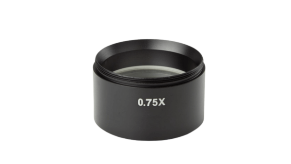 Vorsatzlinse SB.8907, 0.75x Vergrösserung, 114 mm Abstand für StereoBlue