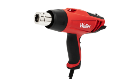 Hot air gun, infinitely variable temperature control, 2kW, 230V AC, 600°C, 67dB, 50/60