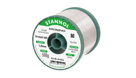 Solder wire crystal 600, Sn96,5Ag3Cu0,5 - FLOWTIN TSC305 - Fairtin, 1mm, 500g