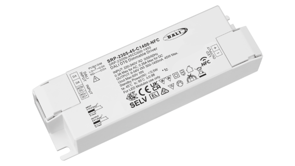 45W DALI2 DT6, AC-PUSH, Konstantstrom LED Treiber, 500-1400mA, NFC