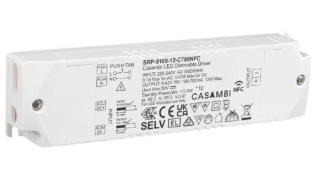 12W Casambi, Konstantstrom LED Treiber, 100-700mA, NFC