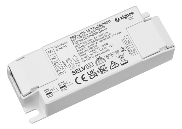 10W ZigBee 3.0, Tunable White LED TREIBER CC 100-500mA mit NFC