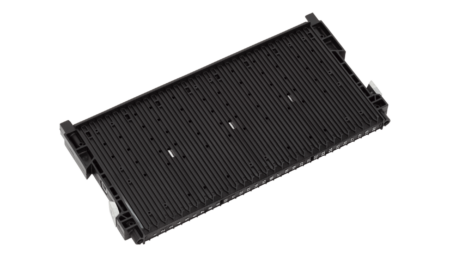 RACK-SYSTEM 180 RS - ESD Nutenwand 400 mit Bodenstopp Typ32, verstärkt 355x22/32x180
