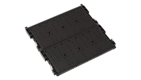 RACK-SYSTEM 180 RS - ESD Doppelnutenwand 400 mit Bodenstopp Typ22 355x22/32x345