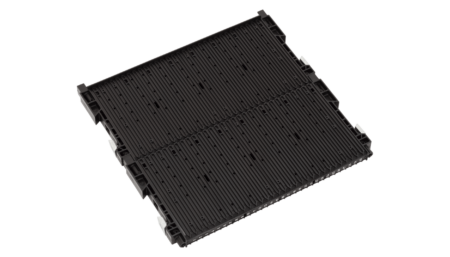 RACK-SYSTEM 180 RS - ESD Doppelnutenwand 400 mit Bodenstopp Typ32 355x22/32x345