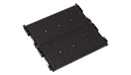 RACK-SYSTEM 180 RS - ESD Doppelnutenwand 400 mit Bodenstopp Typ22 verstärkt 355x22/32x345