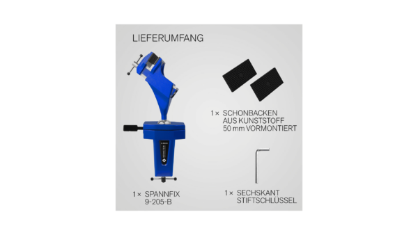 9-205-B - Spannfix-Schraubstock zum Anschrauben, Spannweite 70mm, Backenbreite 50mm – Bild 2