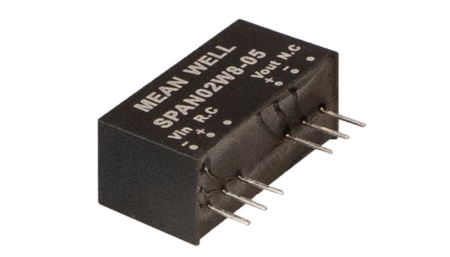 SPAN02W8 + DPAN02W8, 2W DC-DC converter with 8:1 input, SIP8