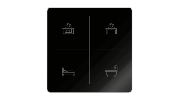 EVYTRA Casambi Flush Mount Switch, 2, 4 oder 6 Tasten, schwarz oder weiss – Bild 4