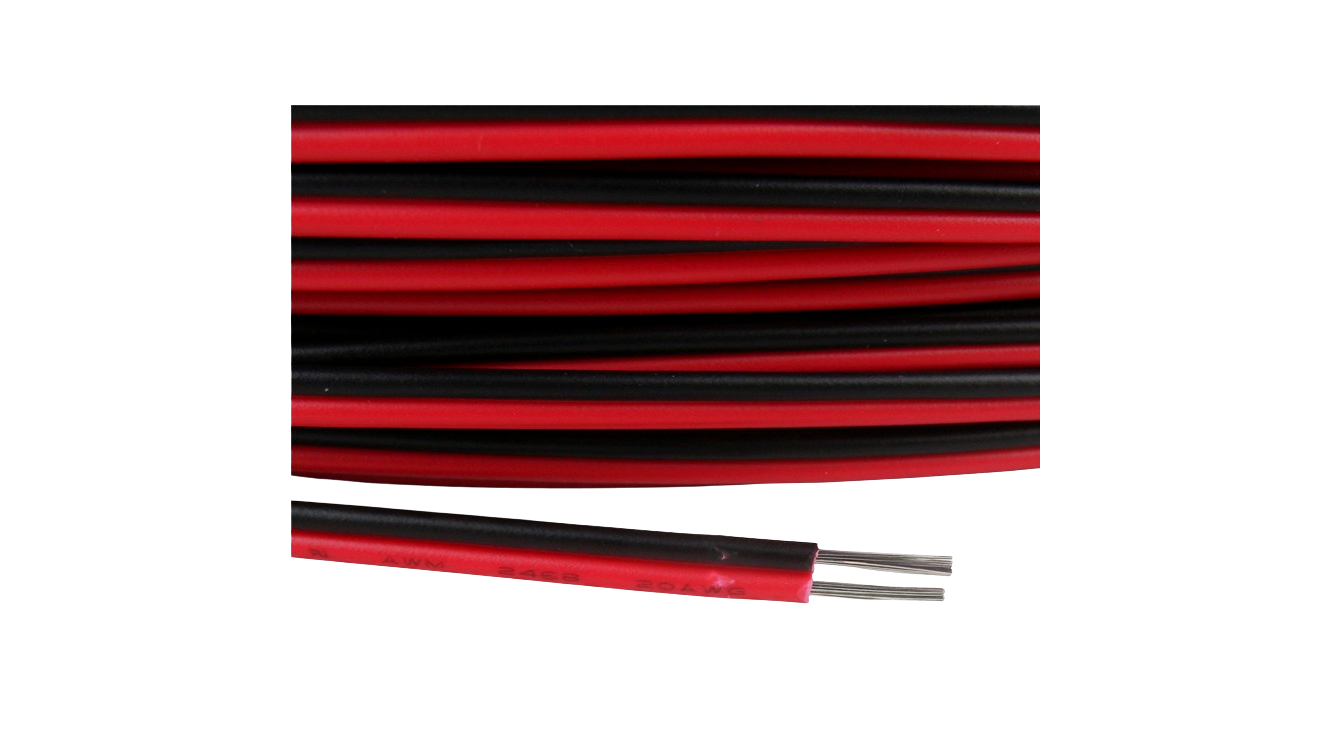 AWG20 Litze Rot+Schwarz  (Rolle = 200m)