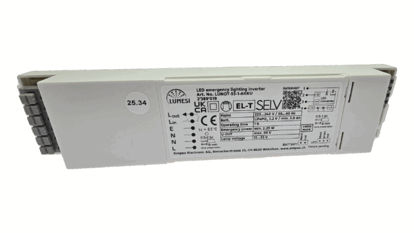 Notlichtbetriebsgerät 12-55V / 3W (1h Notbetriebsdauer) / Neu mit integriertem Akku – Bild 2