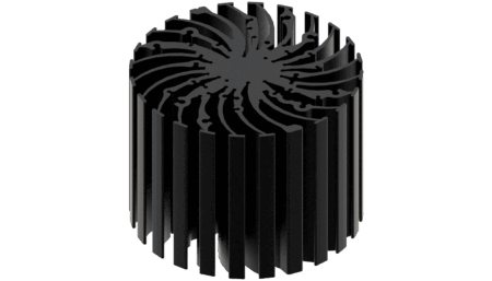 Réchauffeur modulaire LED star, ø134mm, H 100mm, noir anodisé