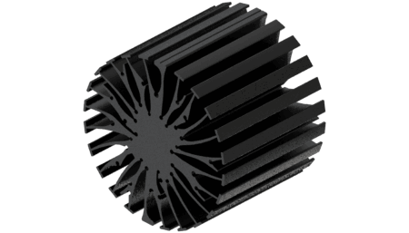 Réchauffeur modulaire LED star, ø99mm, H 80mm, Noir anodisé
