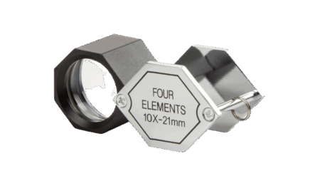 Folding diamond loupe, 10x magnification, PB.5037