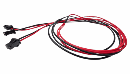 Câble en Y 500 mm AWG20 rouge/noir avec 3 connecteurs