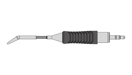 RTMS 013 S X MS Soldering tip, chisel-shaped, curved, 1.3X0.5