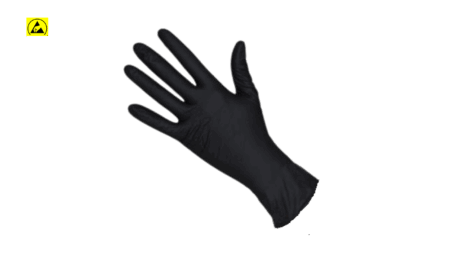 ESD disposable gloves, nitrile, black, 25 cm, 1000 pieces