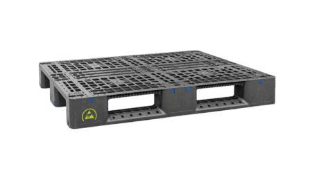 ESD Euro pallet 1200 x 800 x 144 mm, 9.5 kg