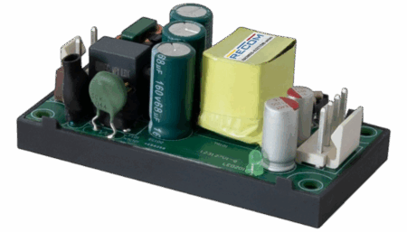 65W AC/DC Open-Frame Power Supply, 12V/5.42A, ITE, Medical, Household