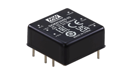 30W DC/DC converter, input 9–75V, output 5V/6A