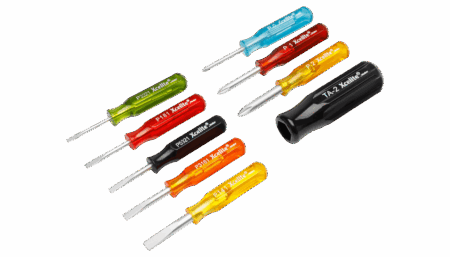 9-teiliges umrüstbares Mini-Schraubendreher-Set - Zollgrössen