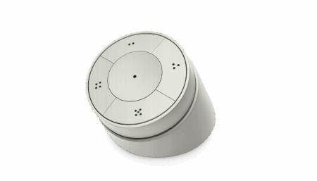 Télécommande intelligente Casambi, composée de cinq boutons et d'un bouton rotatif