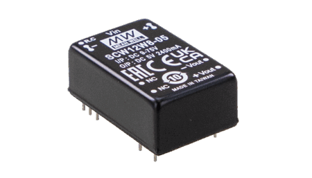 SCW12W8 + DCW12W8, 12W DC-DC Wandler mit 8:1 Eingang, DIP24