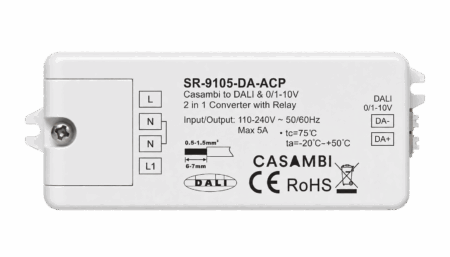 Casambi to DALI DT6 / DT8 / 0-10V Converter, AC-Push
