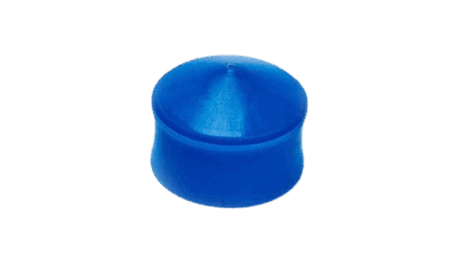 Plugs with sealing lip (blue), 10 cc (50 pieces)