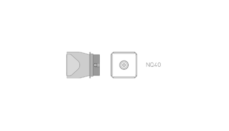 NQ40 Heissluftdüse, 4 Seiten beheizt 26,0 X 26,0 mm