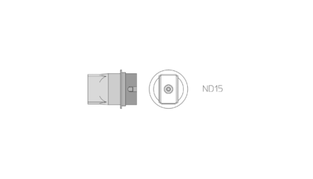 ND15 Hot-Air Nozzle, Heated on Both Sides, 19.0 x 12.0 mm