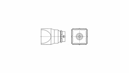 NQ Heissluftdüse, 4 Seiten beheizt 24,0 X 12,0 mm