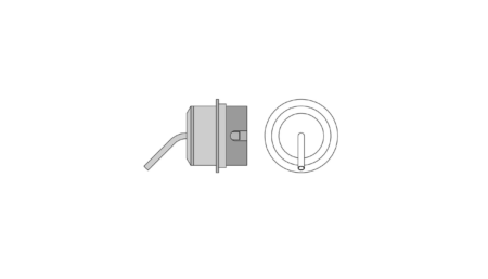 NR02 Curved Round Nozzle, without vacuum, 1.7 mm x 45°