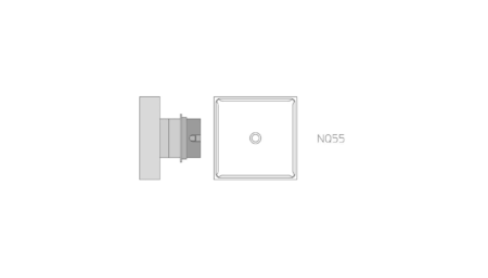 NQ55 Heissluftdüse, 4 Seiten beheizt 43,0 X 43,0 mm
