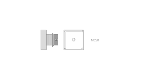 NQ50 Heissluftdüse, 4 Seiten beheizt 36,0 X 36,0 mm