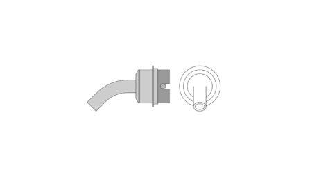 NR 06 Curved Hot-Air Round Nozzle, Ø 6.0 mm x 45°